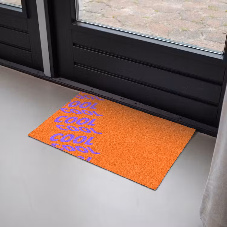 Cool - Paars - Oranje Deurmat klein -sfeer2