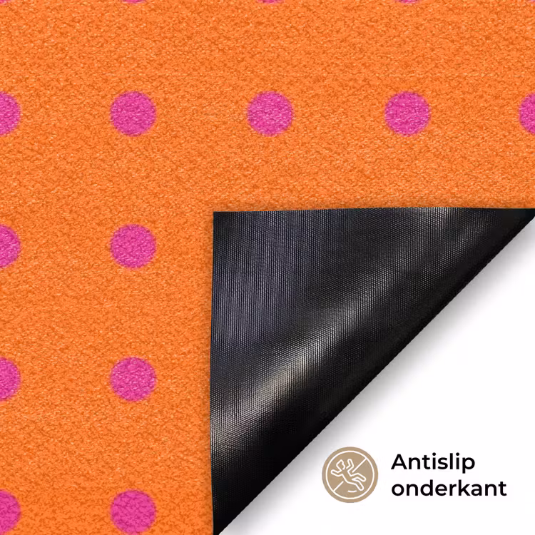Cool - Stippen - Oranje Deurmat klein -antislip_NL