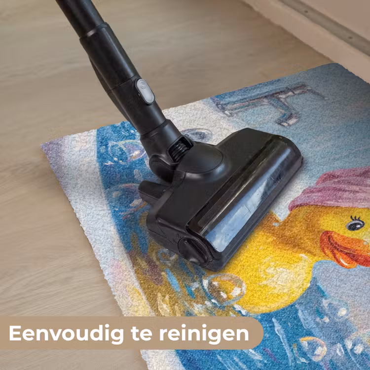 Creatief - Badeend - Kleurrijk Deurmat klein -reinigen_NL