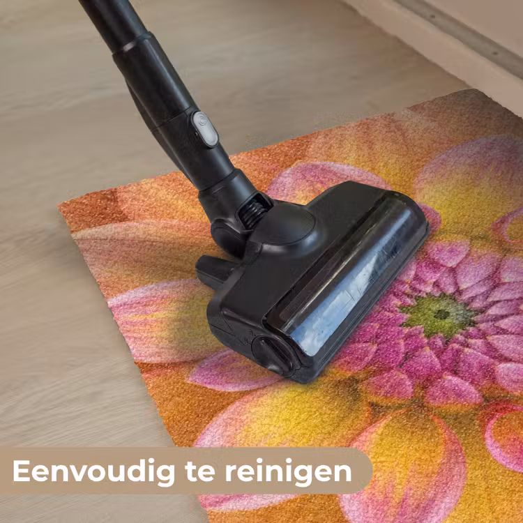 Dahlia - Bloem - Oranje Deurmat klein -reinigen_NL