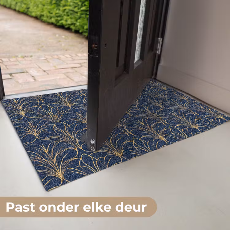 Deco - Waaier - Blauw Deurmat klein 898 -USP_NL