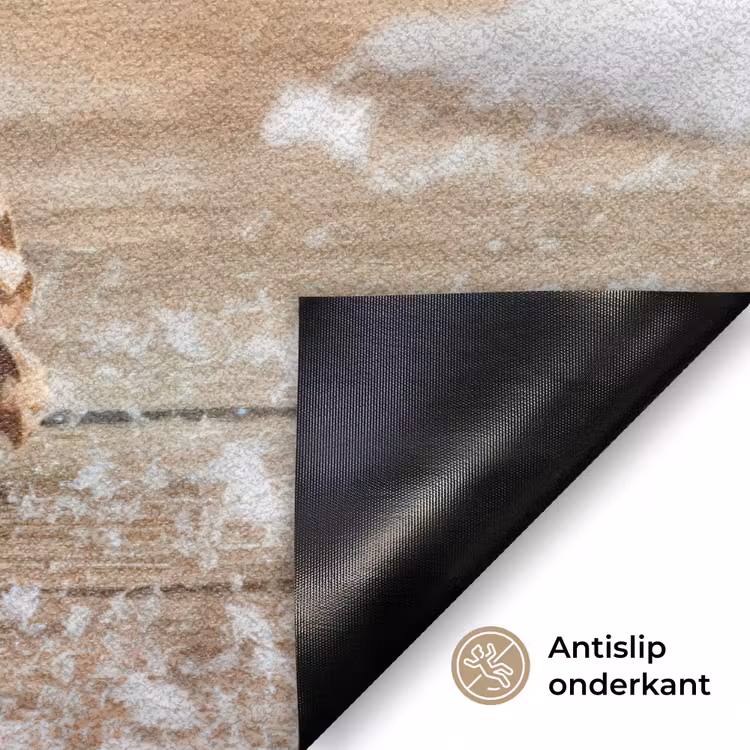 Dennenappels - Kerstsfeer - Bruin - Groen Deurmat klein -antislip_NL