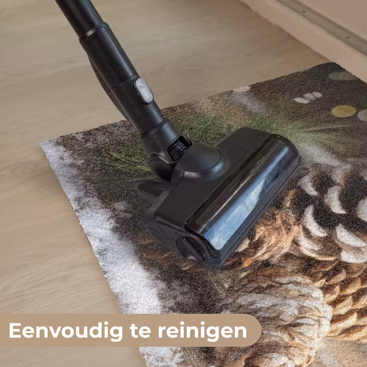 Dennenappels - Kerstsfeer - Bruin - Groen Deurmat klein -reinigen_NL