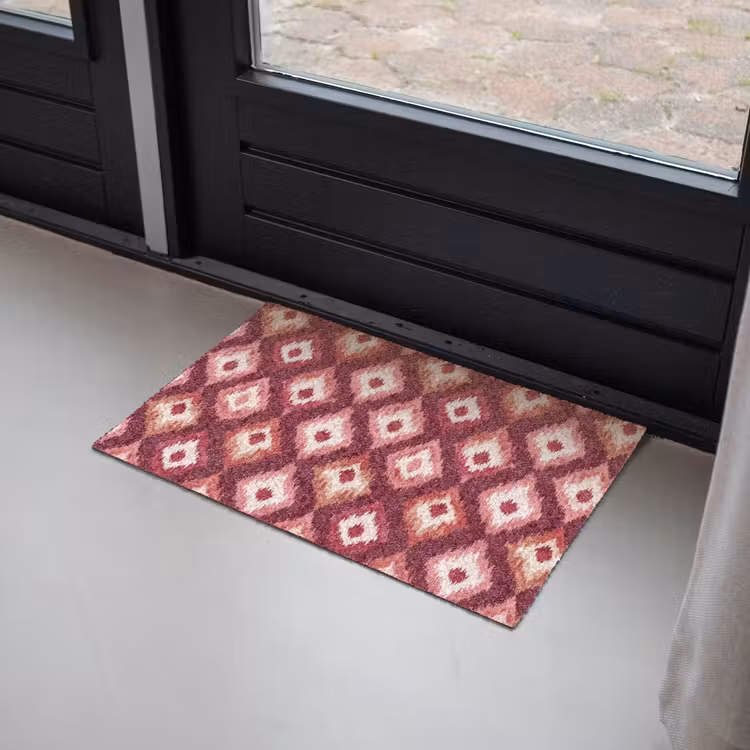 Diamantvormen - Roze - Patroon - Textuur Deurmat klein 898 -sfeer2