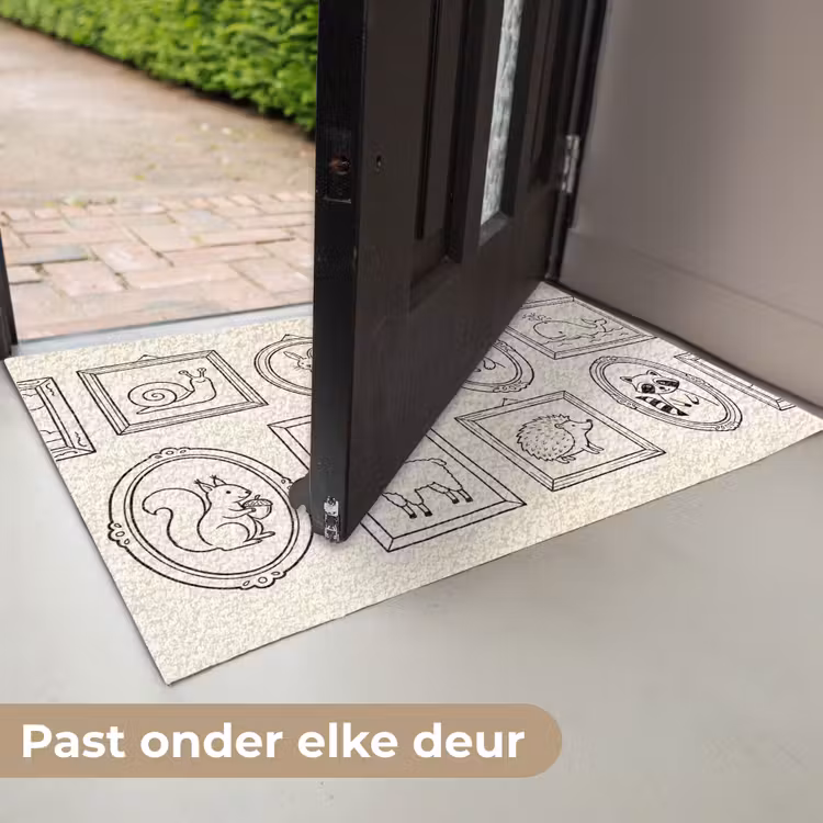 Dieren - Illustratie - Lijsten - Galerij - Speels Deurmat klein -USP_NL