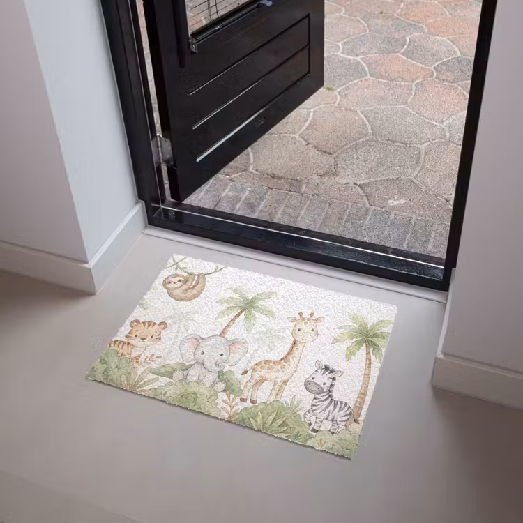 Dieren - Jungle - Pastel Deurmat klein -sfeer5