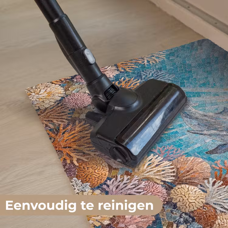 Dieren - Mozaïek - Oceaan - Koraal - Blauw Deurmat klein -reinigen_NL
