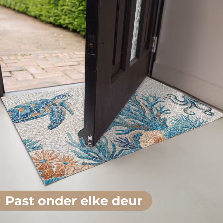 Dieren - Onderwater - Natuur - Mozaïek - Blauw Deurmat klein -USP_NL