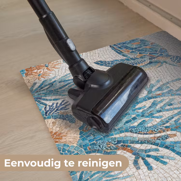 Dieren - Onderwater - Natuur - Mozaïek - Blauw Deurmat klein -reinigen_NL