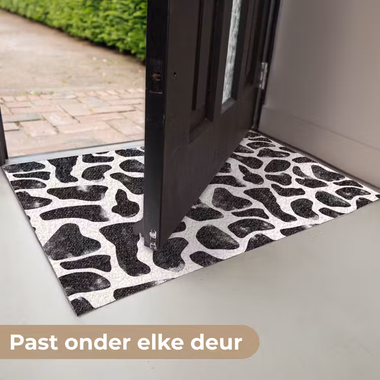 Dierenpatroon - Vlekken - Zwart - Wit Deurmat klein 898 -USP_NL