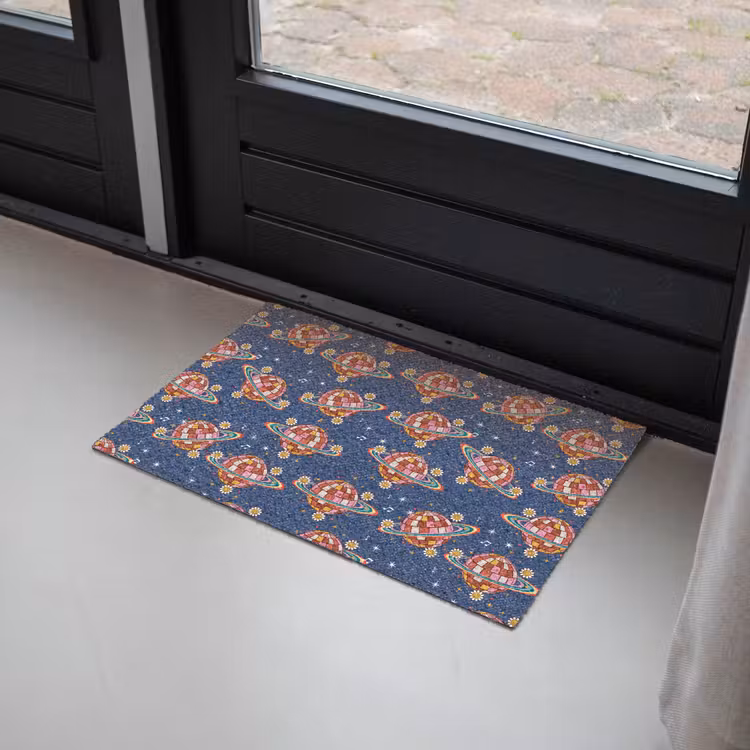 Disco - Blauw - Patroon Deurmat klein 898 -sfeer2