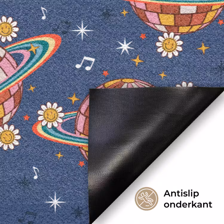 Disco - Blauw - Patroon Deurmat klein 898 -antislip_NL