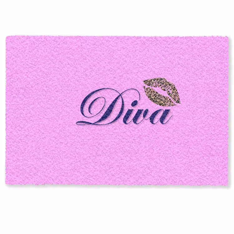 Diva - Lip - Panterprint - Roze Deurmat klein -zkaufland3d