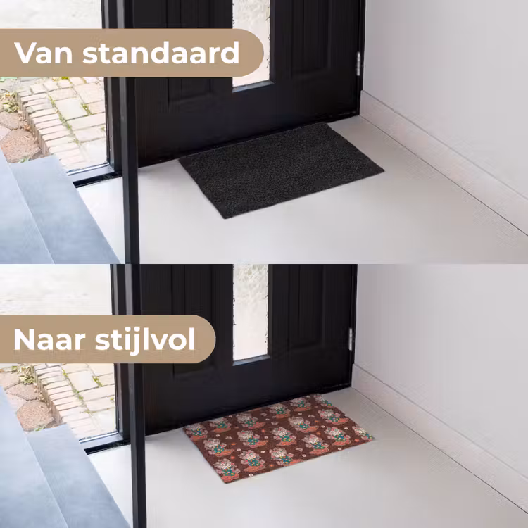 Donker - Cowboy - Laars - Patroon Deurmat klein 898 -voor-na_NL