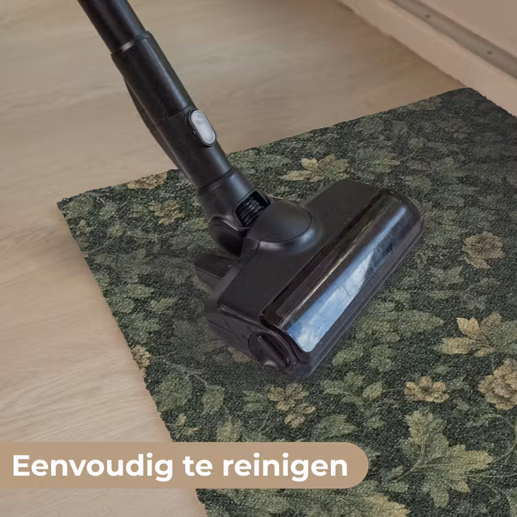 Donker - Groen - Goud - Botanisch Deurmat klein 898 -reinigen_NL