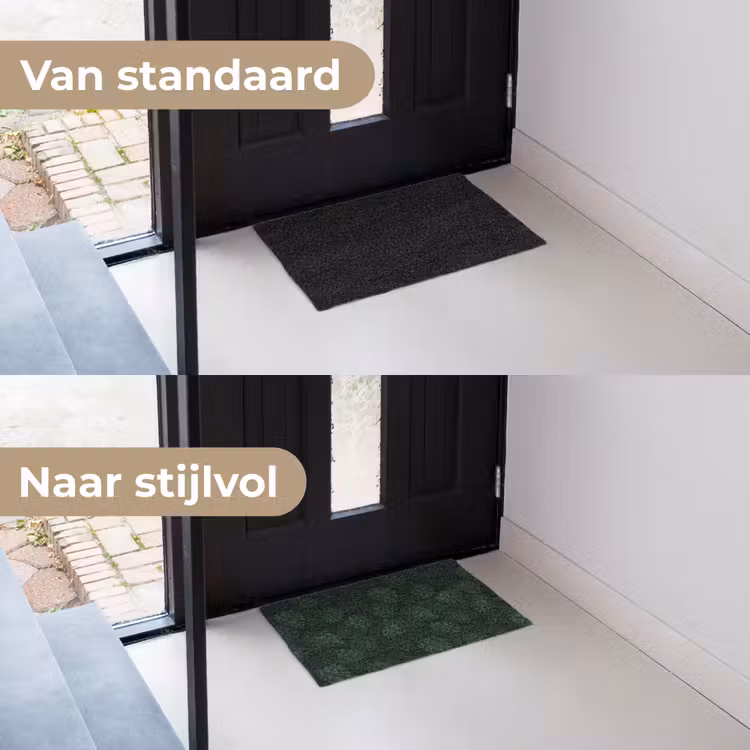 Donker - Groen - Hopbellen - Botanisch - Illustratie Deurmat klein 898 -voor-na_NL