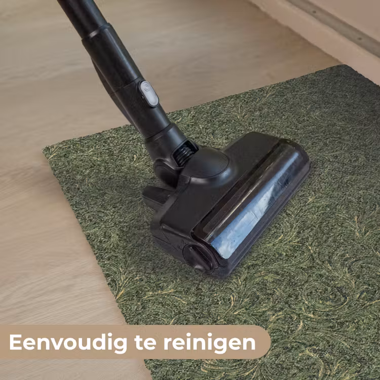 Donker - Groen - Krullend - Botanisch Deurmat klein 898 -reinigen_NL