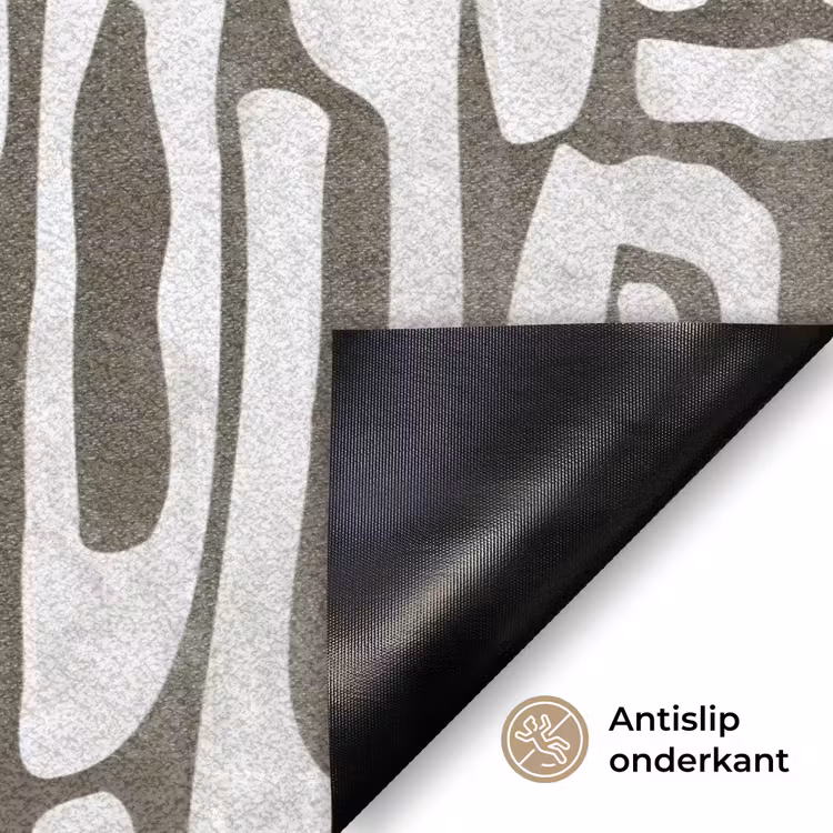 Donker - Wit - Abstract Deurmat klein 898 -antislip_NL