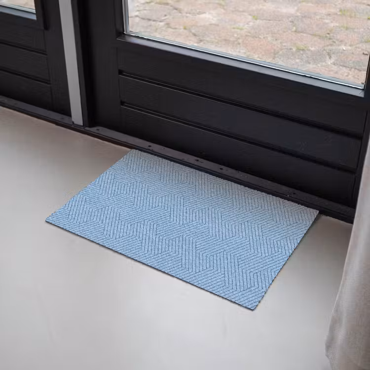 Donkerblauw - Patroon - Lijnen Deurmat klein 898 -sfeer2