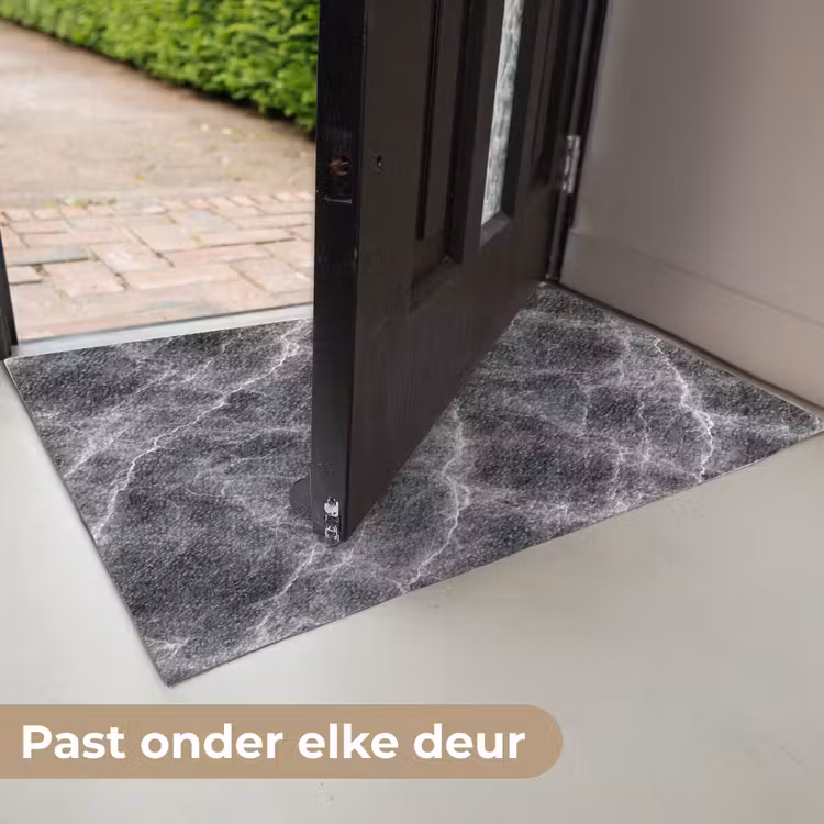 Donkergrijs - Bliksem - Marmer Deurmat klein 898 -USP_NL