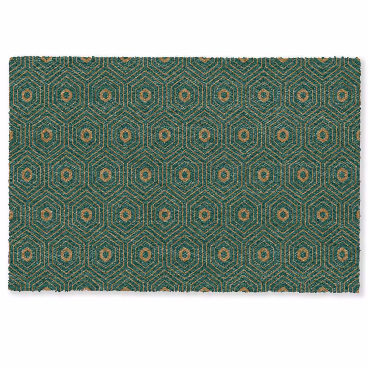 Donkergroen - Modern - Patroon - Goud Deurmat klein 898 -zkaufland3d