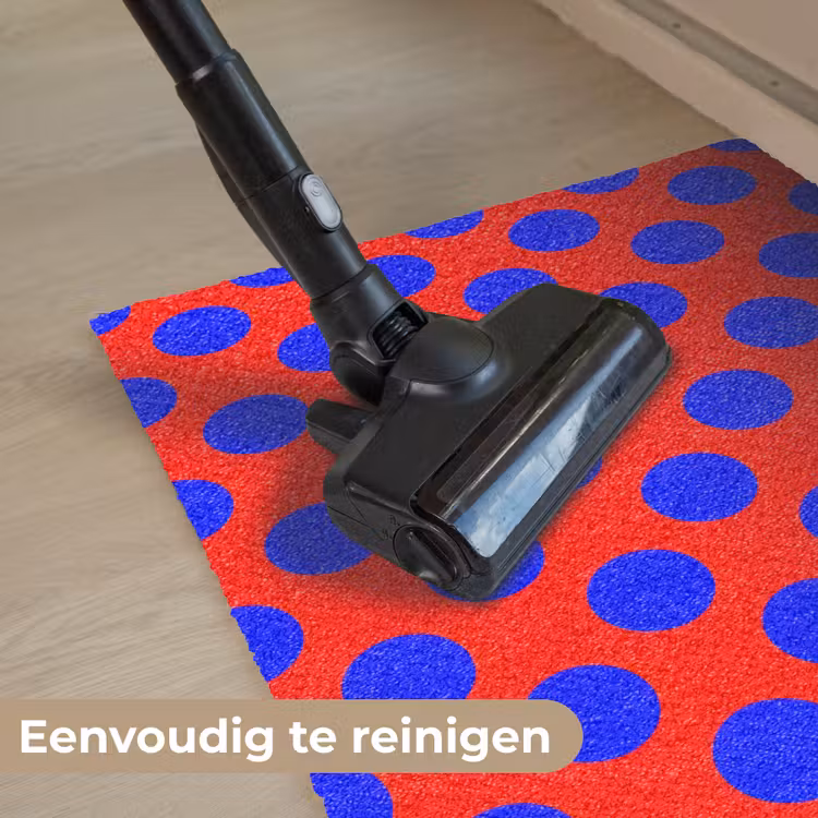 Dots - Klassiek - Rood Deurmat klein 898 -reinigen_NL