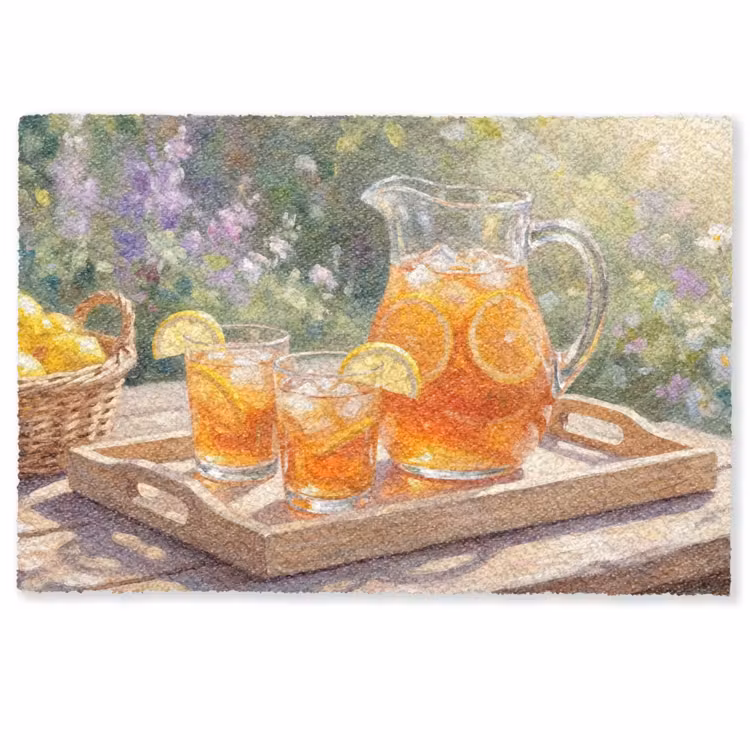 Drank - Citroen - Zomer - Tuin - Geel Deurmat klein -zkaufland3d