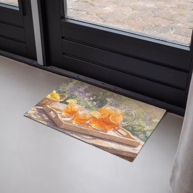 Drank - Citroen - Zomer - Tuin - Geel Deurmat klein -sfeer2