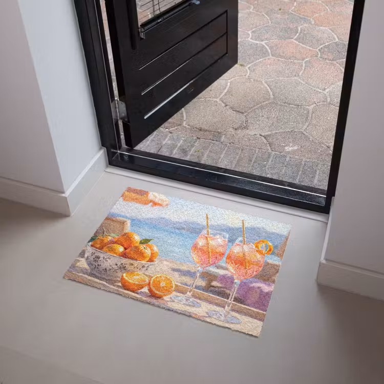 Drank - Glazen - Strand - Zomer - Oranje Deurmat klein -sfeer5