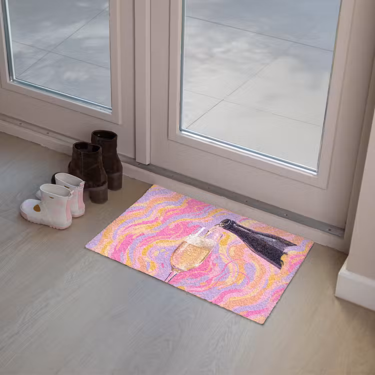 Drank - Inschenken - Feest - Abstract - Roze Deurmat klein -sfeer3
