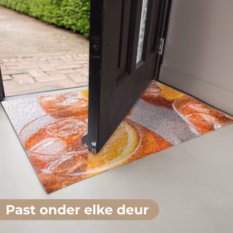 Drank - Sinaasappel - IJs - Zomer - Oranje Deurmat klein -USP_NL