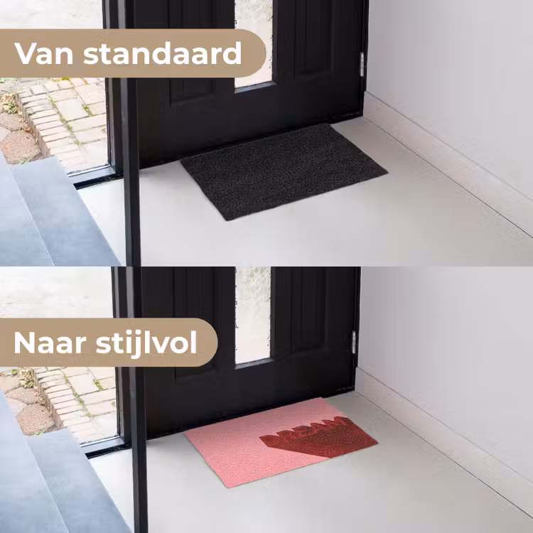 Dream - 3D - Rood - Roze Deurmat klein -voor-na_NL