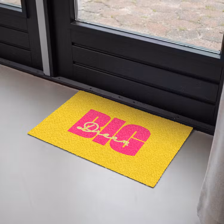 Dream big - Geel - Roze Deurmat klein -sfeer2