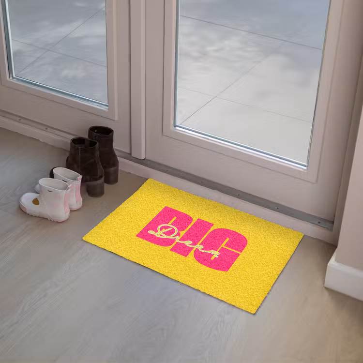 Dream big - Geel - Roze Deurmat klein -sfeer3