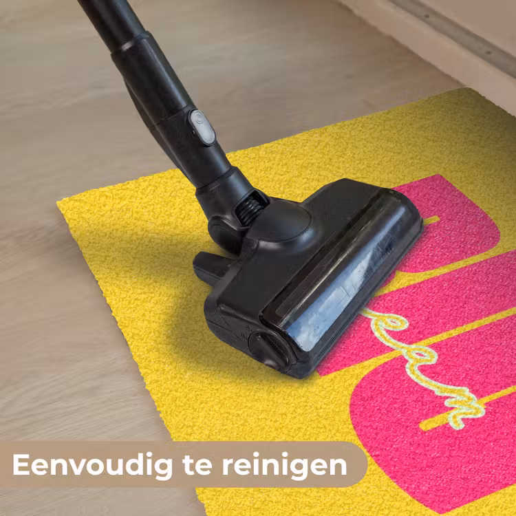 Dream big - Geel - Roze Deurmat klein -reinigen_NL
