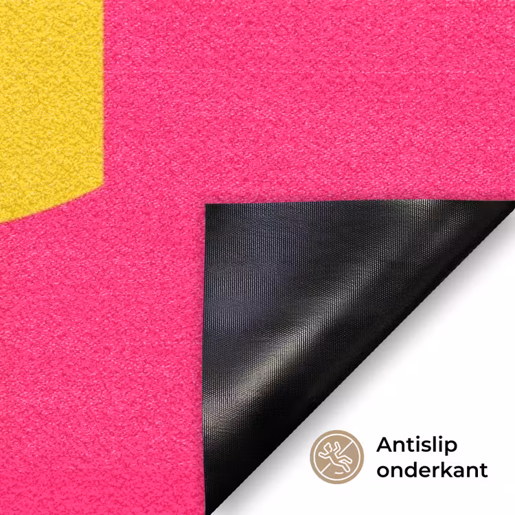 Dream big - Roze - Geel - Minimalistisch Deurmat klein -antislip_NL