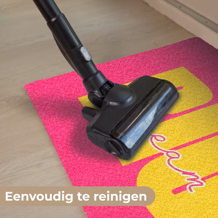 Dream big - Roze - Geel - Minimalistisch Deurmat klein -reinigen_NL