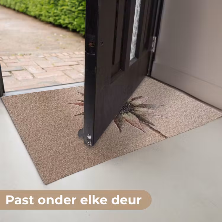 Droogbloem - Protea - Vintage - Beige - Rustiek Deurmat klein -USP_NL