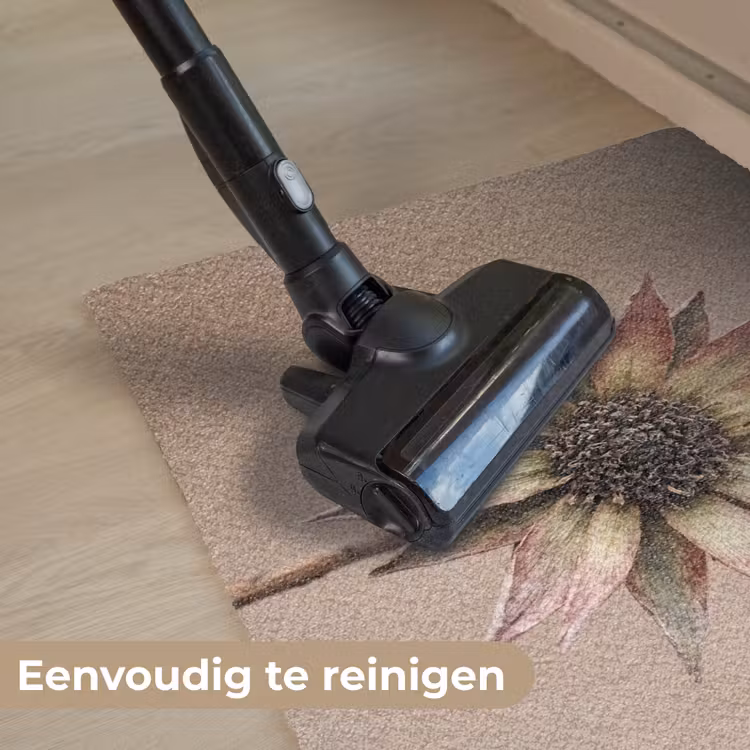 Droogbloem - Protea - Vintage - Beige - Rustiek Deurmat klein -reinigen_NL