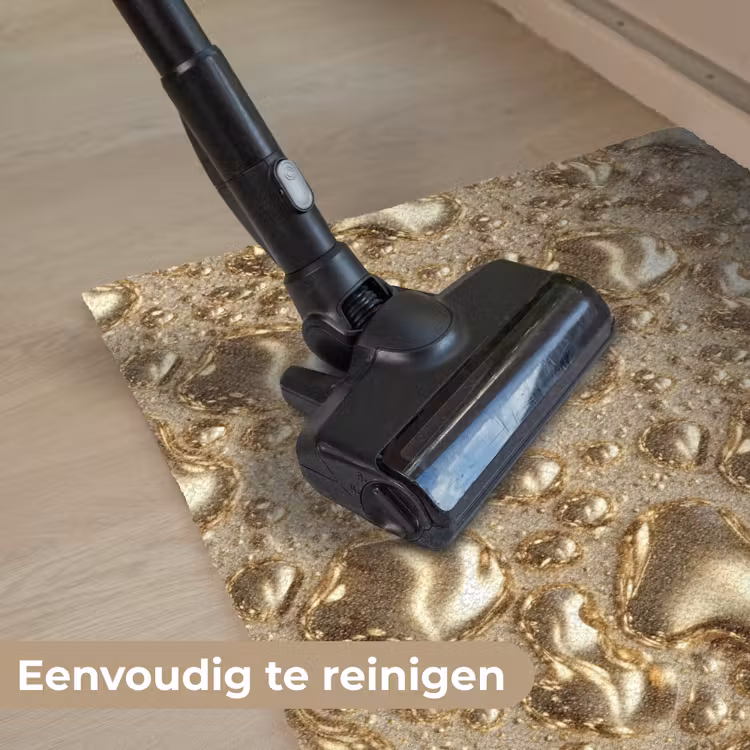 Druppels - Organisch - Goud Deurmat klein 898 -reinigen_NL