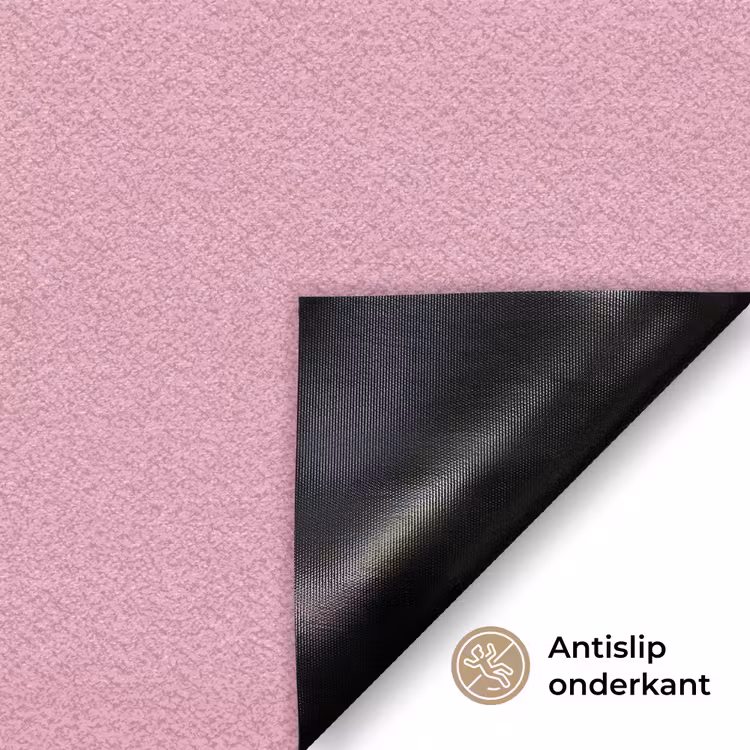Eat me out don't stress me out - Roze - Handgeschreven Deurmat klein -antislip_NL