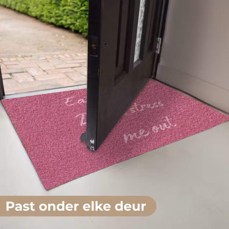 eat me out don't stress me out - Roze - Minimalistisch Deurmat klein -USP_NL