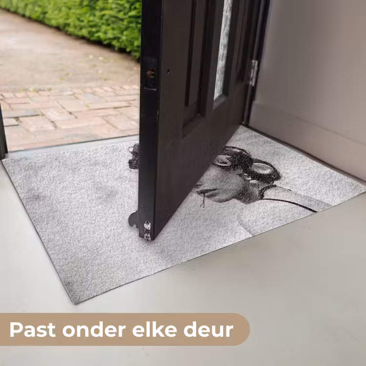 Edgy - Vrouw - Zwart - Wit Deurmat klein -USP_NL