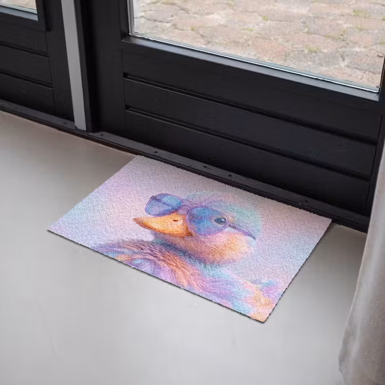 Eend - bril - Pastel Deurmat klein -sfeer2