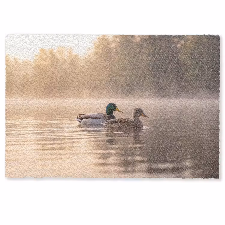 Eenden - Water - Mist - Natuur Deurmat klein -zkaufland3d