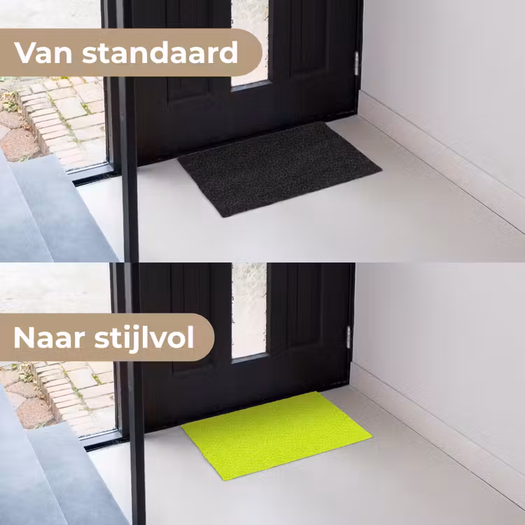 Electric - Lemon - Geel Deurmat klein 898 -voor-na_NL