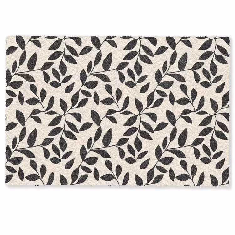 Elegant - Patroon - Zwart - Beige Deurmat klein 898 -zkaufland3d