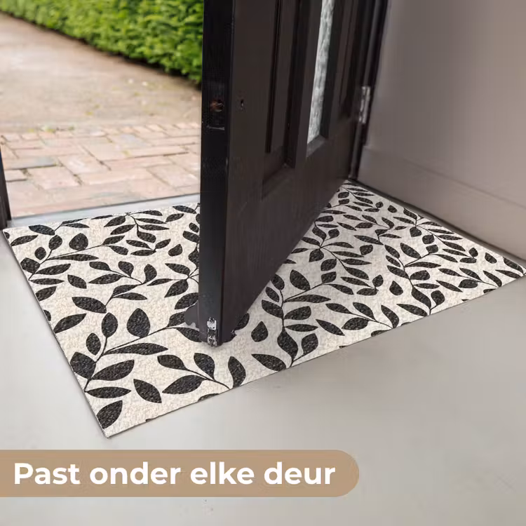 Elegant - Patroon - Zwart - Beige Deurmat klein 898 -USP_NL