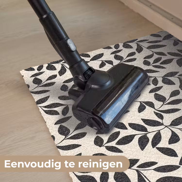 Elegant - Patroon - Zwart - Beige Deurmat klein 898 -reinigen_NL