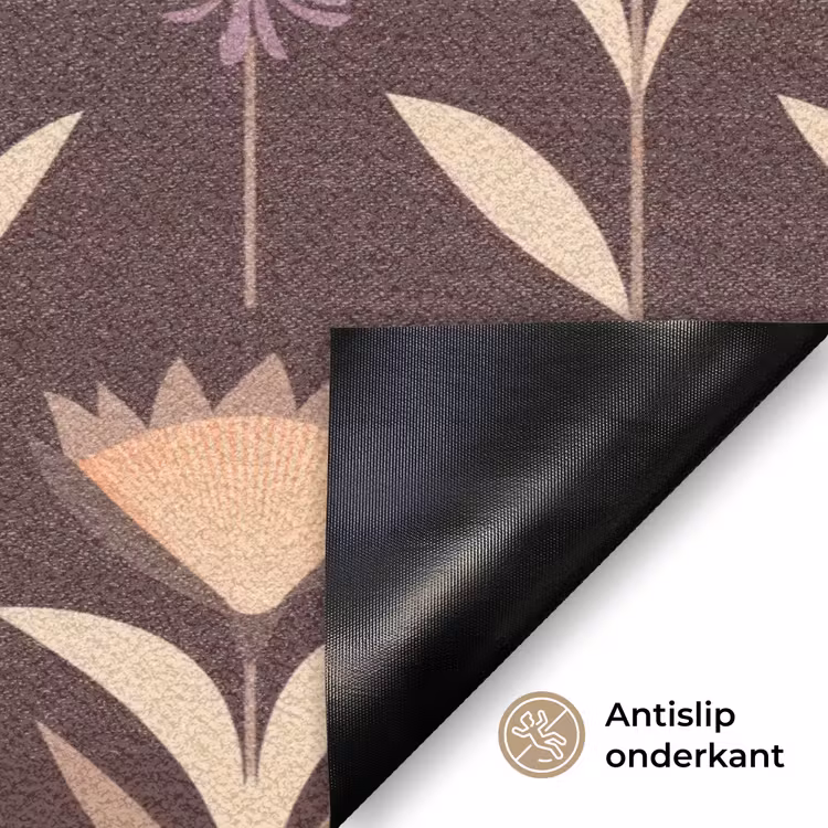 Elegant - Retro - Bruin Deurmat klein 898 -antislip_NL